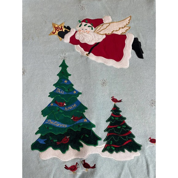 Quacker Factory Santa North Pole Santa's Workshop Size 3X Christmas Sweater - Picture 10 of 10